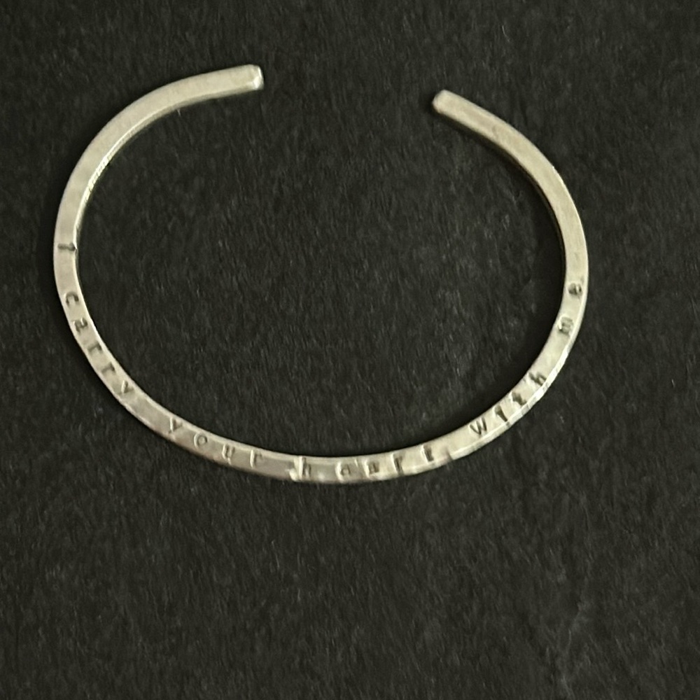 Sterling silver quote cuff